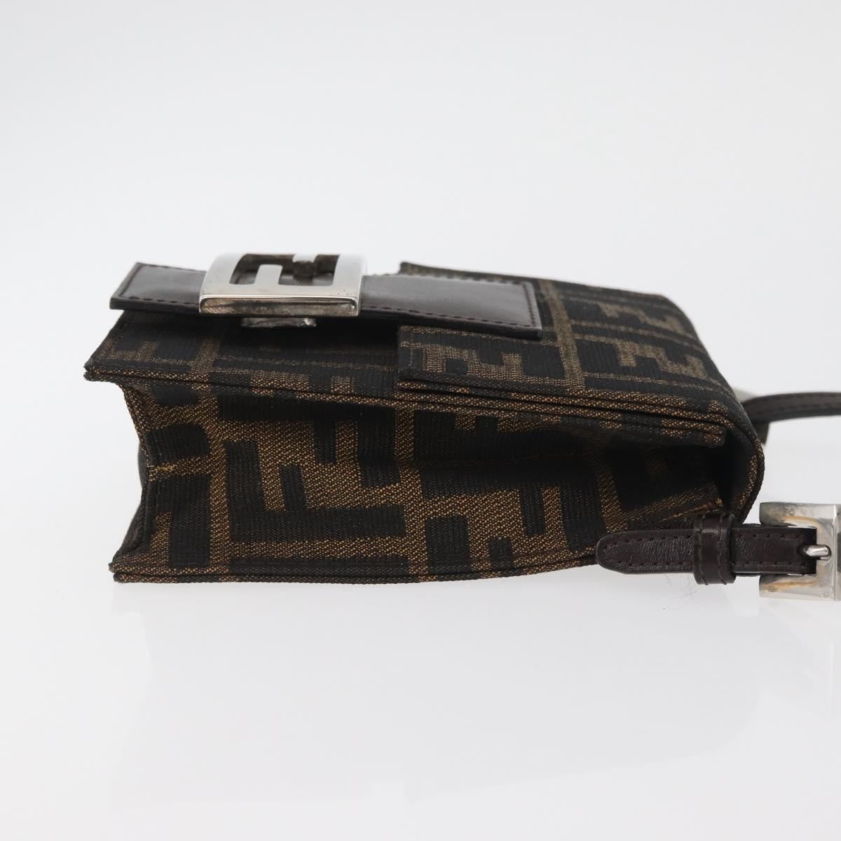 Fendi Baguette Zucca Canvas, Brown, Canvas, Handbag