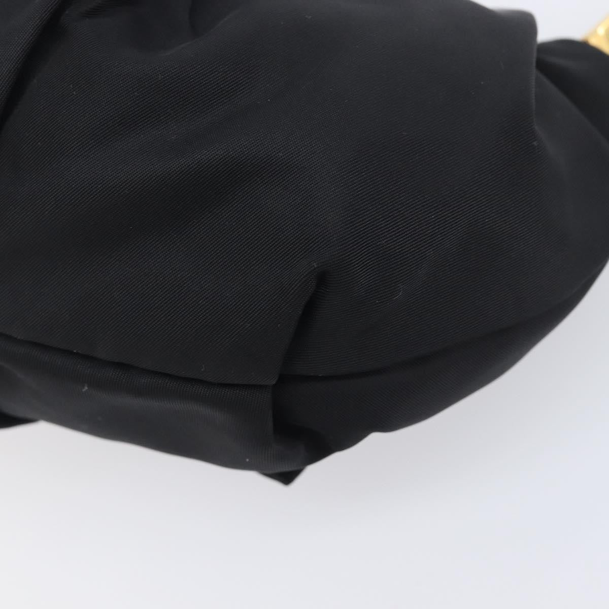 Prada Bow Wristlet Tessuto, Black, Nylon, Clutch