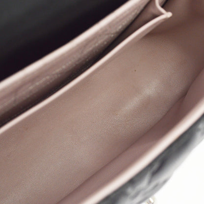 Christian Dior black cannage Leather, Black, Leather, Shoulder Bag