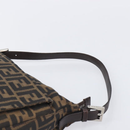 Fendi Logo Zucca Zucca, Brown, Canvas, Shoulder Bag