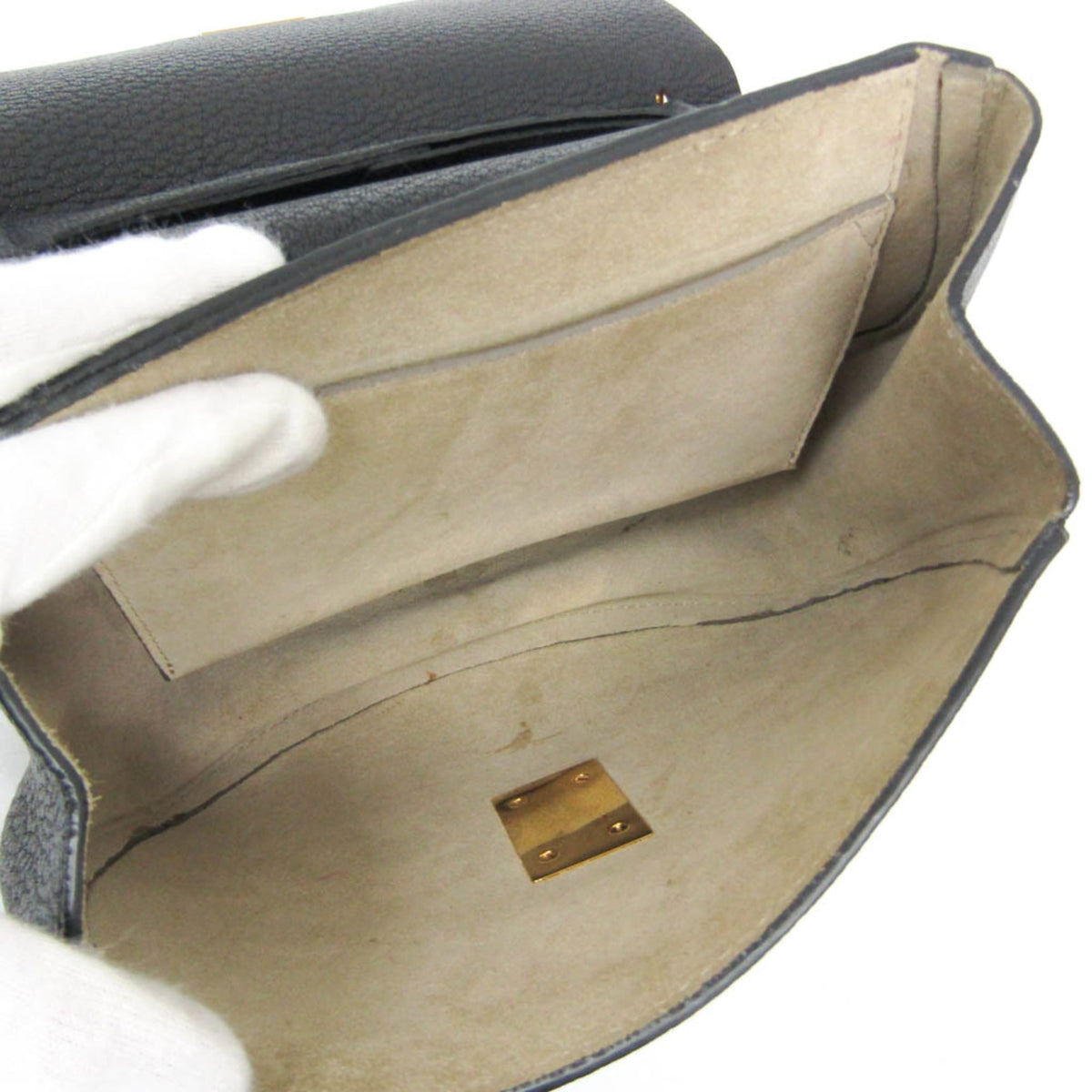 Chloe Drew Leather, Black, Leather, Crossbody Bag