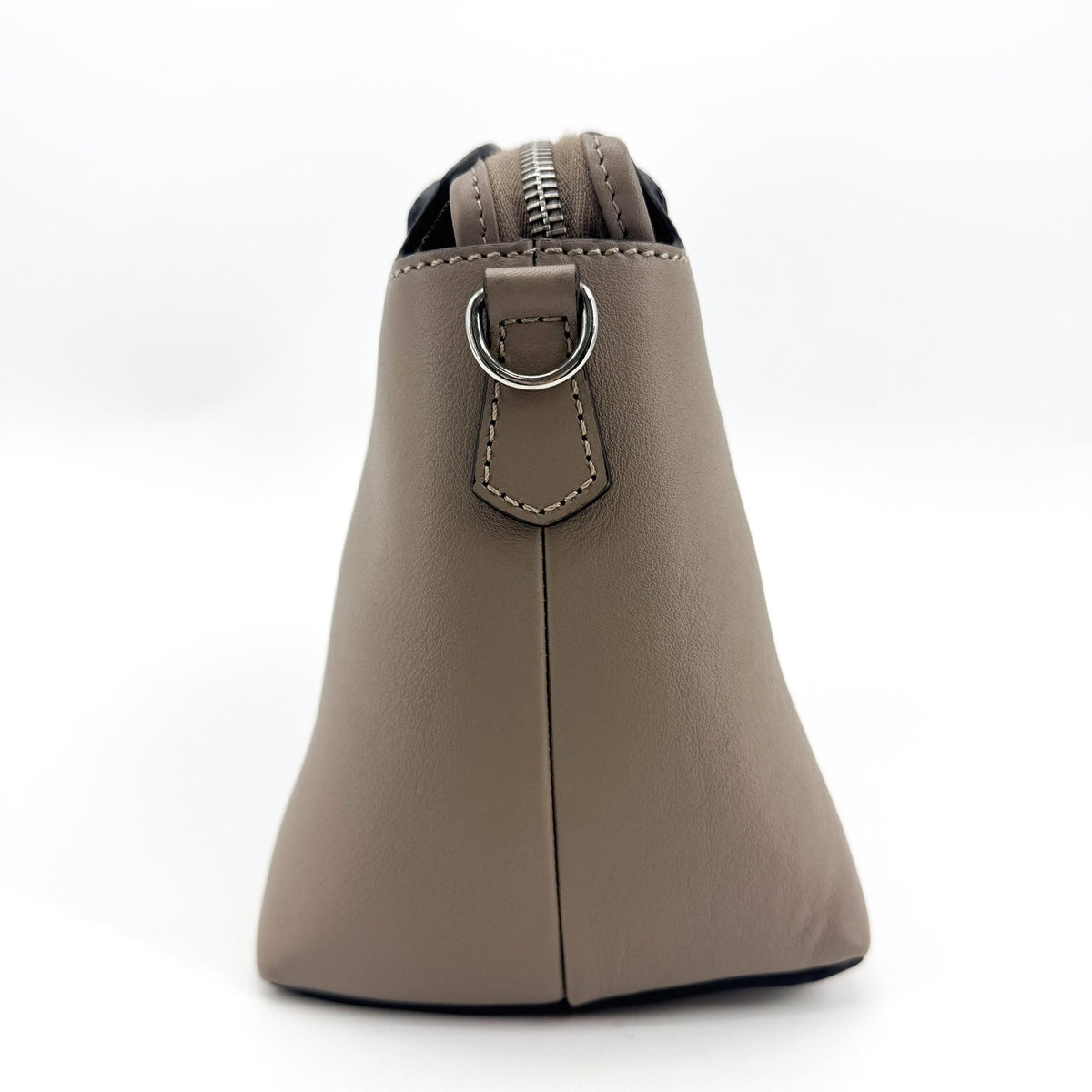 Fendi By The Way Satchel Calfskin, Gray, Calfskin, Handbag
