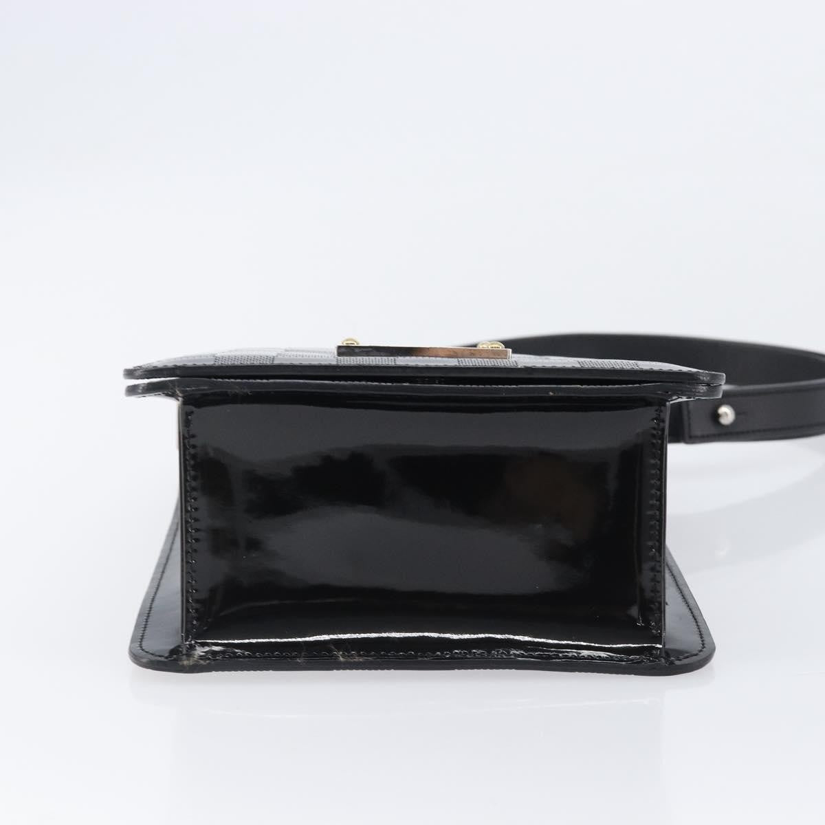 Louis Vuitton Cabaret Club Damier Vernis, Black, Patent Leather, Handbag