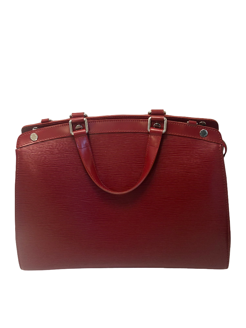 Louis Vuitton Brea Crocodile, Burgundy, Leather, Handbag