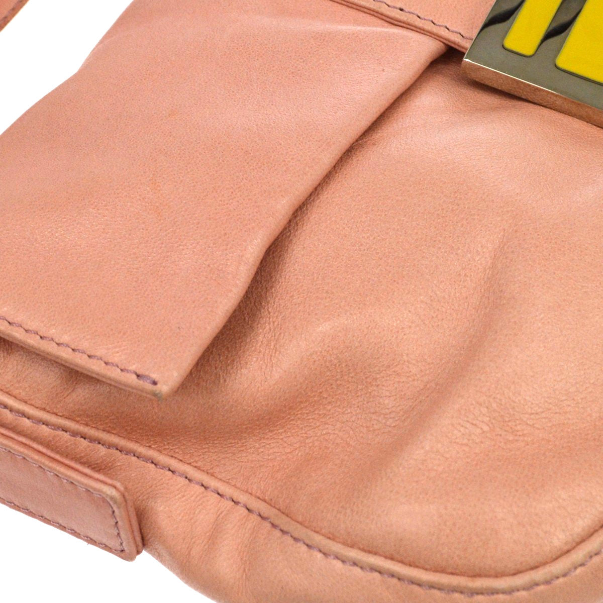 Fendi Baguette Leather, Pink, Leather, Handbag