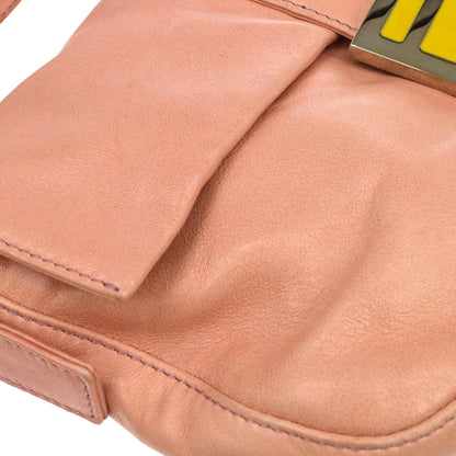 Fendi Baguette Leather, Pink, Leather, Handbag