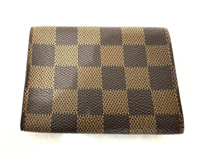 Louis Vuitton Envelope Business Card Holder Damier, Brown, Canvas, Card Holder