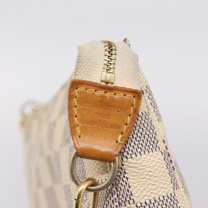 Louis Vuitton Pochette Accessoires Damier, White, Canvas, Clutch