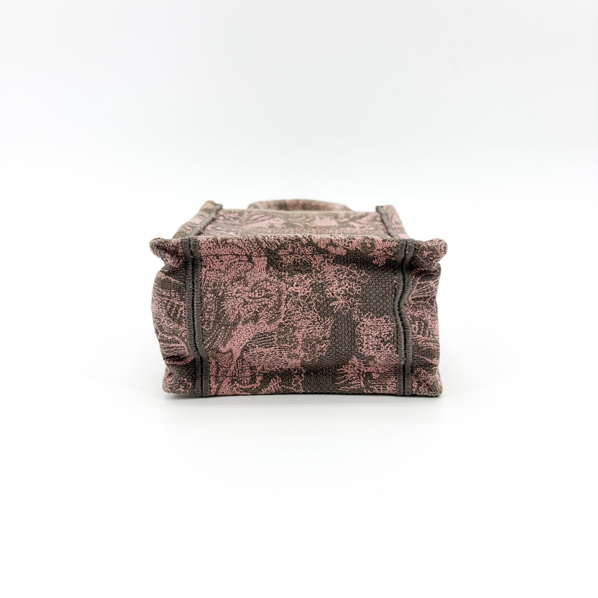 Christian Dior Book Tote Phone Embroidered Canvas, Pink, Canvas, Tote Bag
