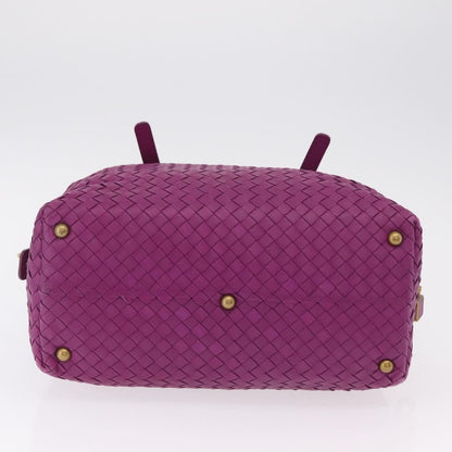 Bottega Veneta New Boston Intrecciato Nappa, Purple, Leather, Handbag
