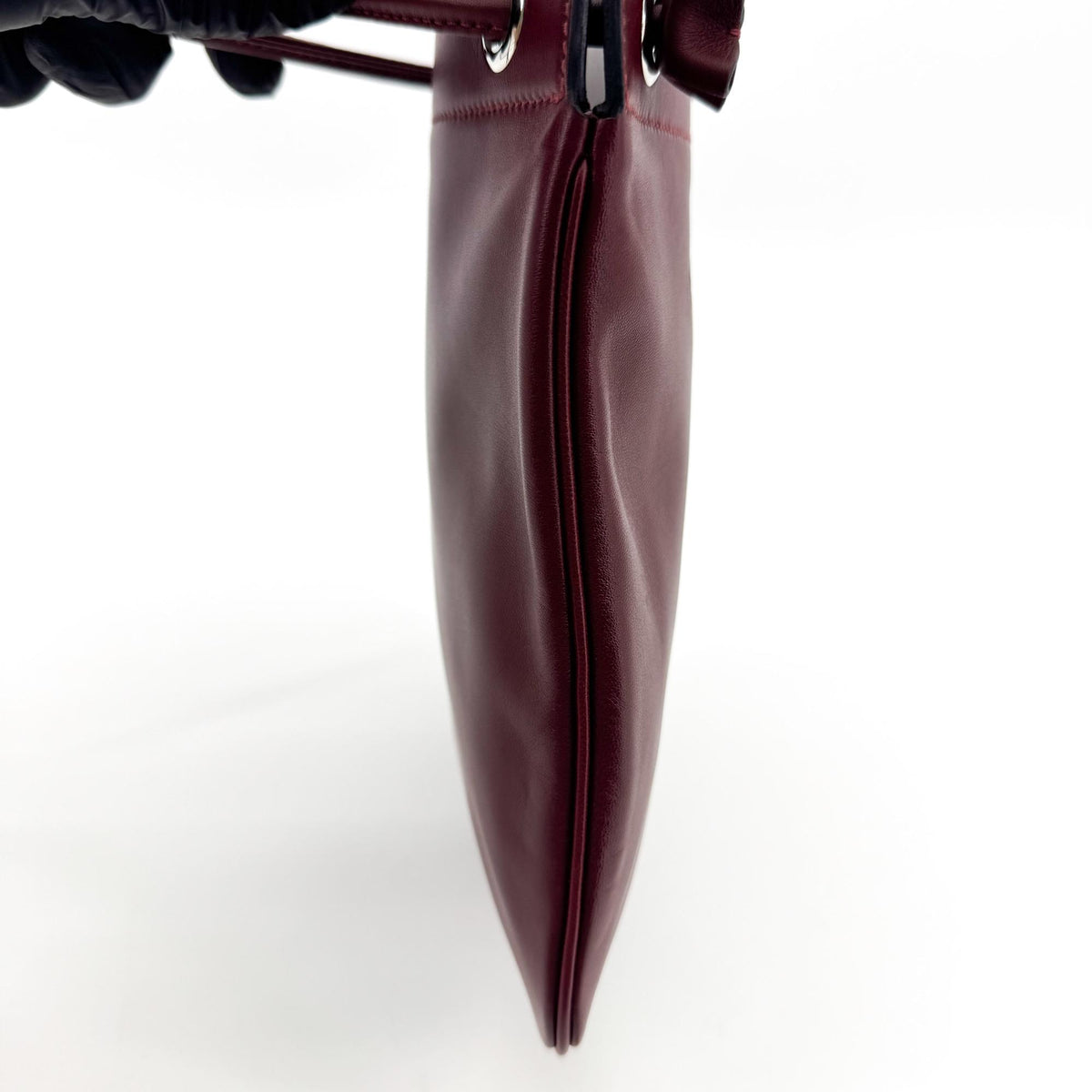 Hermes Aline Milo Lambskin and Swift, Burgundy, Leather, Handbag