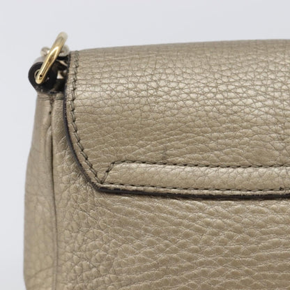 Gucci Soho Chain Leather, Gold, Leather, Crossbody Bag