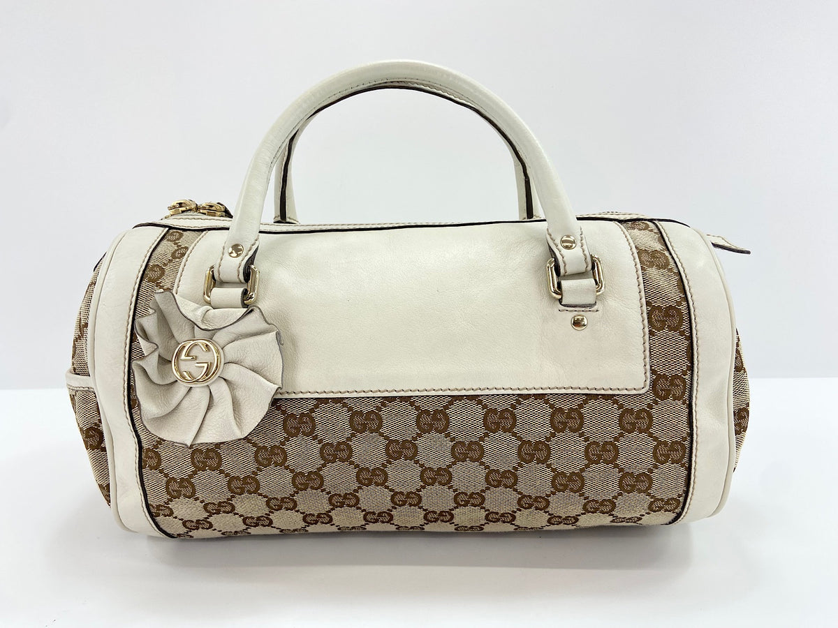 Gucci Trophy Boston GG Canvas, Beige, Canvas, Handbag