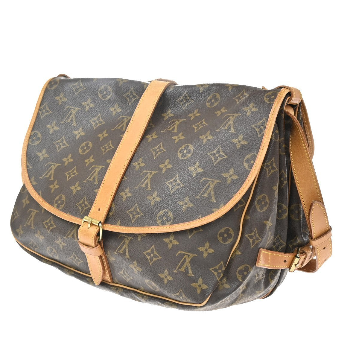 Louis Vuitton Saumur Monogram Canvas, Brown, Canvas, Shoulder Bag