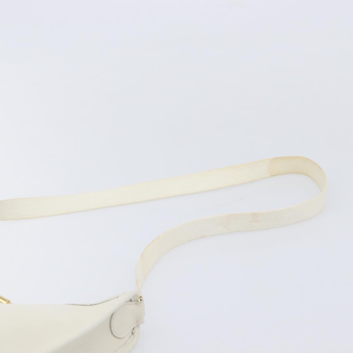 Hermes Vespa Courchevel, White, Leather, Shoulder Bag