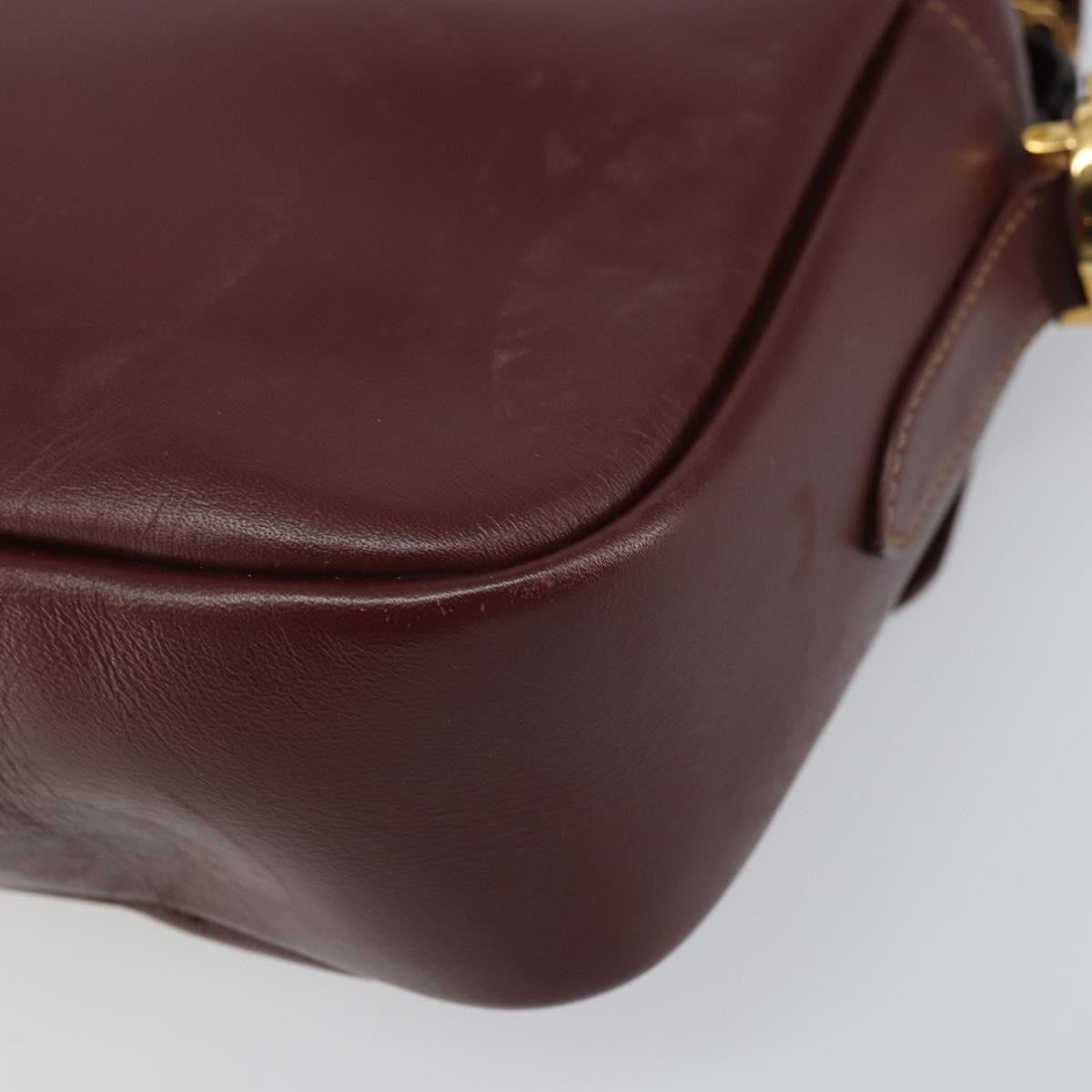 Cartier Must de cartier Leather, Burgundy, Leather, Shoulder Bag