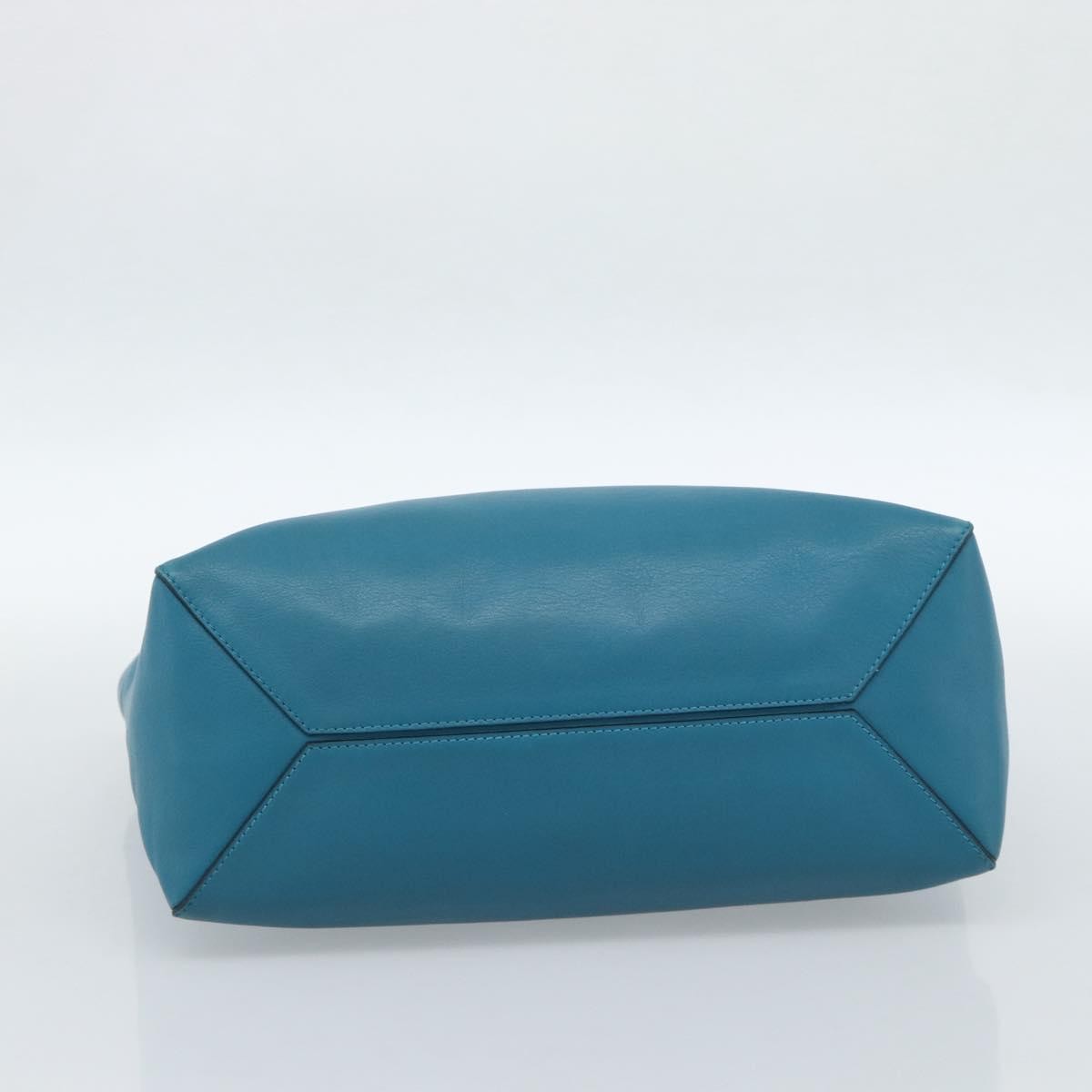 Loewe Anagram Leather, Blue, Leather, Tote Bag