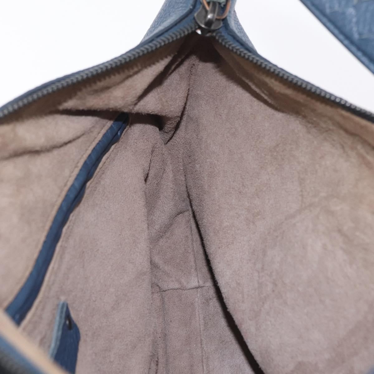 Bottega Veneta Zip Hobo Cervo with Intrecciato Detail, Blue, Leather, Shoulder Bag