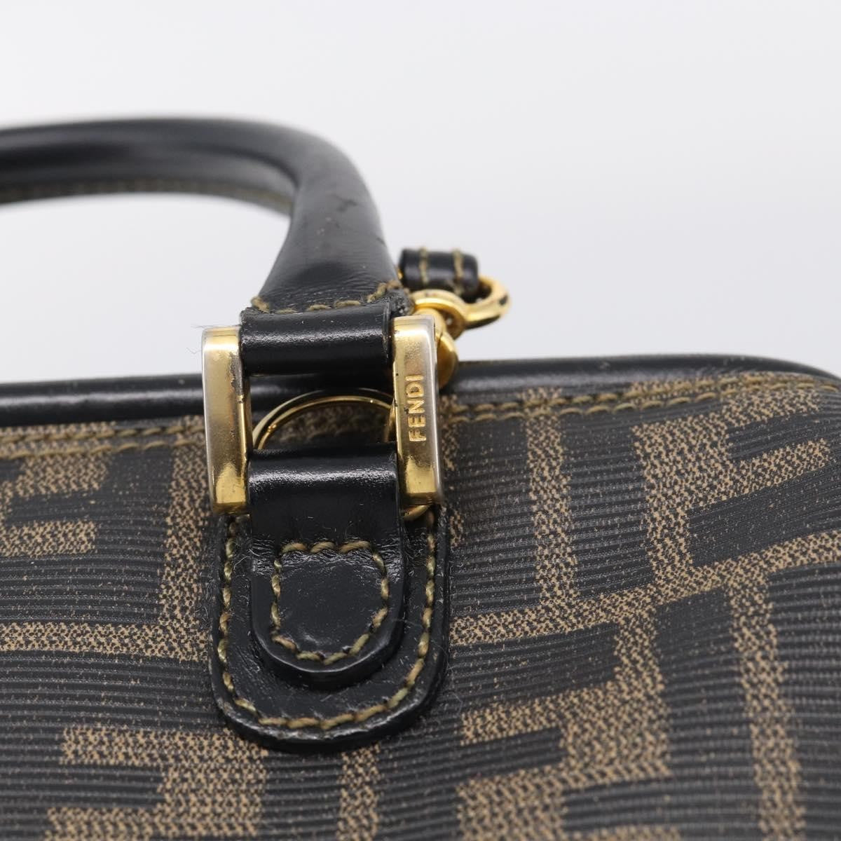 Fendi Convertible Boston Zucca Canvas, Brown, Canvas, Handbag