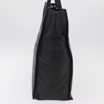 Saint Laurent Rive Gauche Shopper Embossed Leather, Black, Leather, Tote Bag