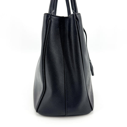 Prada Galleria  Strap Leather, Black, Leather, Handbag
