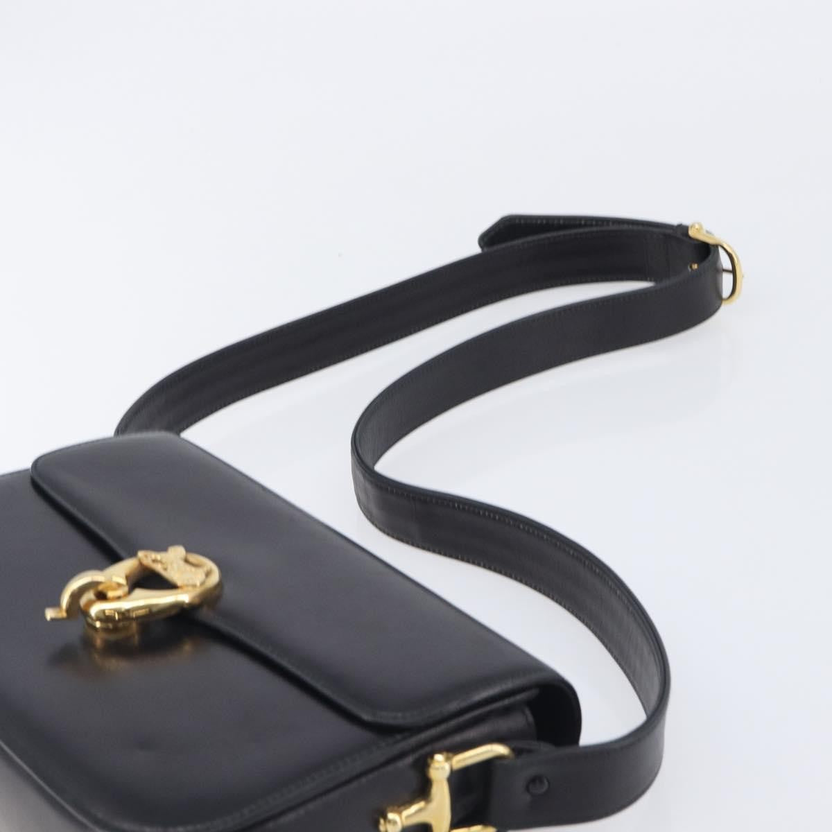 Celine Horse Carriage Leather, Black, Leather, Shoulder Bag