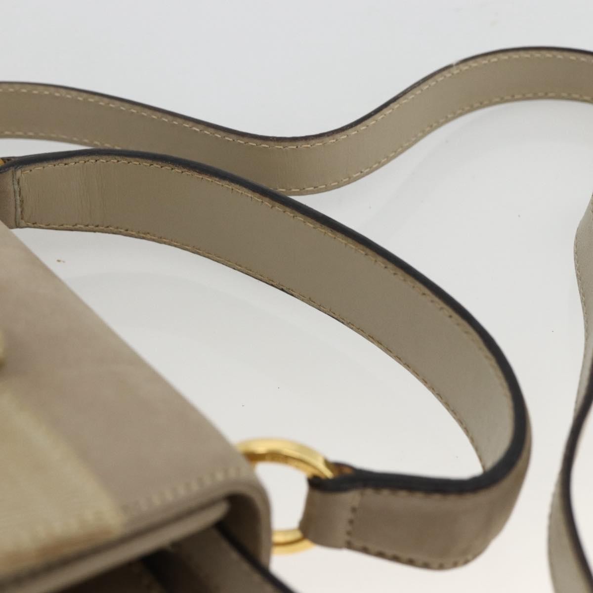 Salvatore Ferragamo Convertible Vara Bow Tote Suede, Beige, Suede, Handbag
