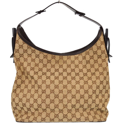 Gucci Creole Hobo GG Canvas, Beige, Canvas, Shoulder Bag