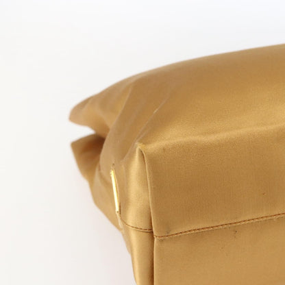 Prada Chain Satin, Gold, Satin, Shoulder Bag