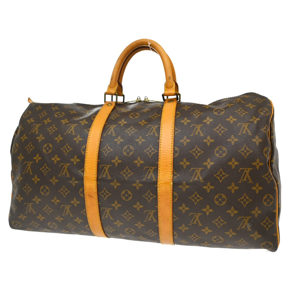 Louis Vuitton Keepall Monogram, Brown, Canvas, Travel Bag