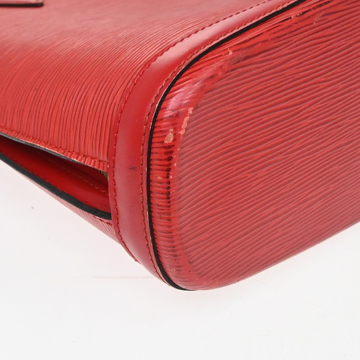 Louis Vuitton Lussac Epi Leather, Red, Leather, Handbag