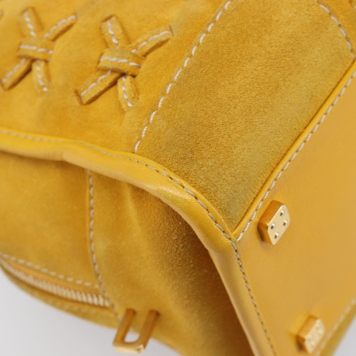 Loewe Amazona Suede, Yellow, Suede, Handbag