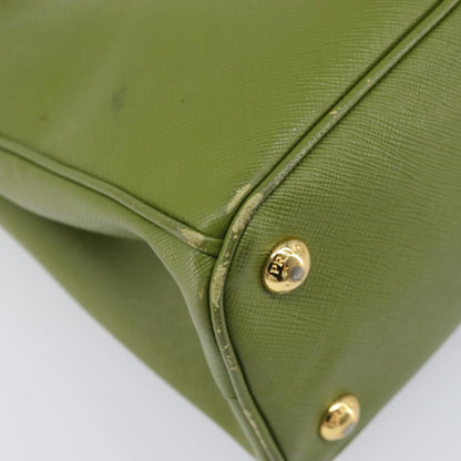 Prada Galleria  Strap Leather, Green, Leather, Handbag