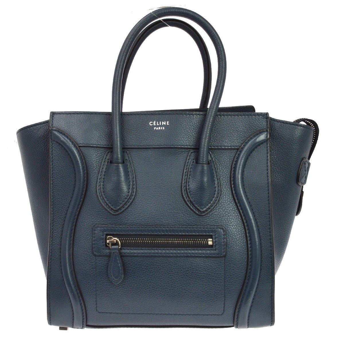 Celine Luggage Grainy Leather, Navy, Leather, Handbag