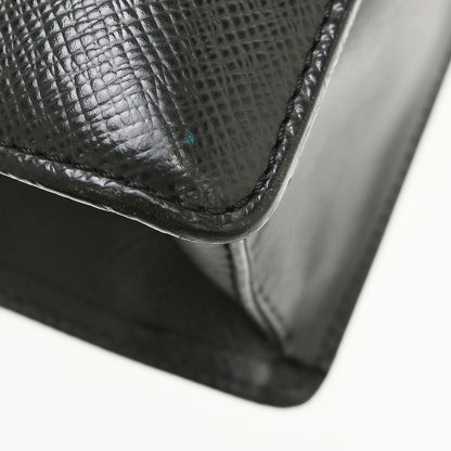 Louis Vuitton Porte-Documents Angara Taiga Leather, Black, Leather, Briefcase