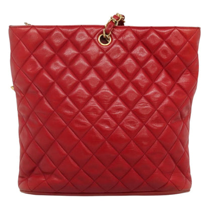 Chanel Chanel vintage cc chain leather, RED, LEATHER, Shoulder bag