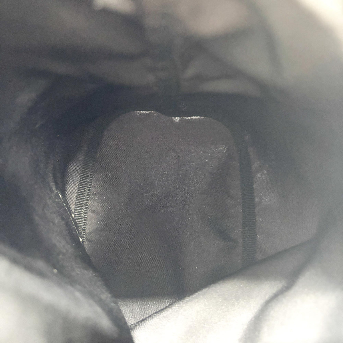Prada Vela Drawstring Bucket Tessuto, Black, Nylon, Clutch