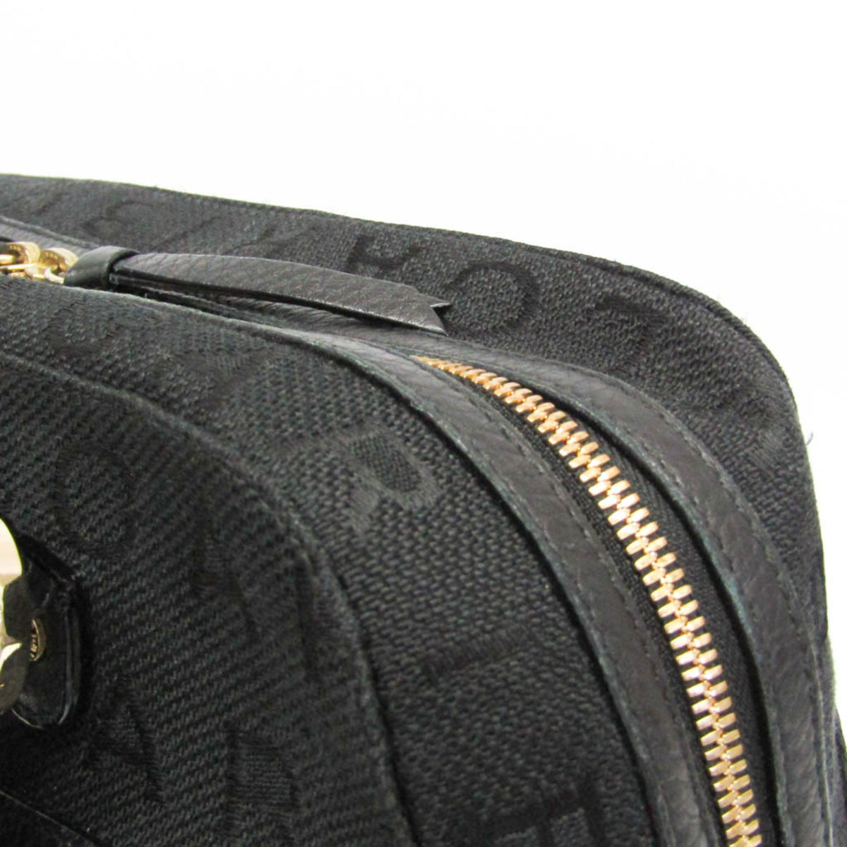 Bvlgari Logomania Canvas, Black, Canvas, Handbag