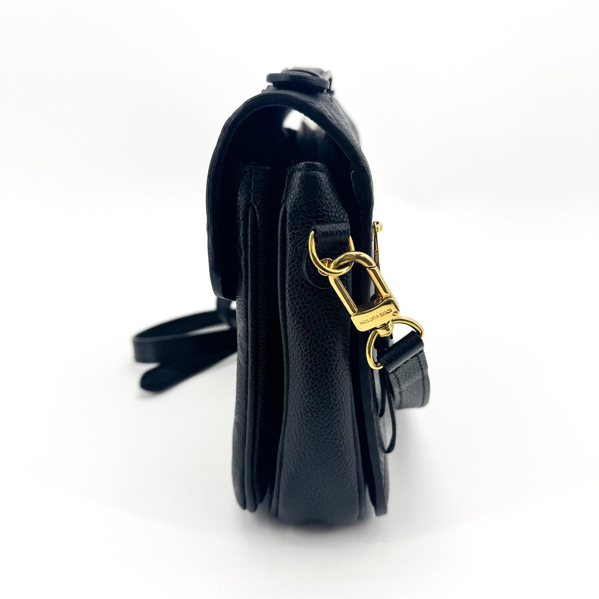 Louis Vuitton Pochette Metis Monogram Empreinte Leather, Black, Leather, Clutch