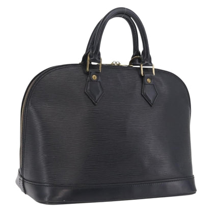 Louis Vuitton Alma Epi Leather, Black, Leather, Handbag