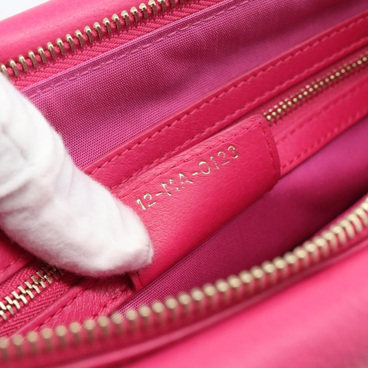 Christian Dior Granville Satchel Leather, Pink, Leather, Handbag