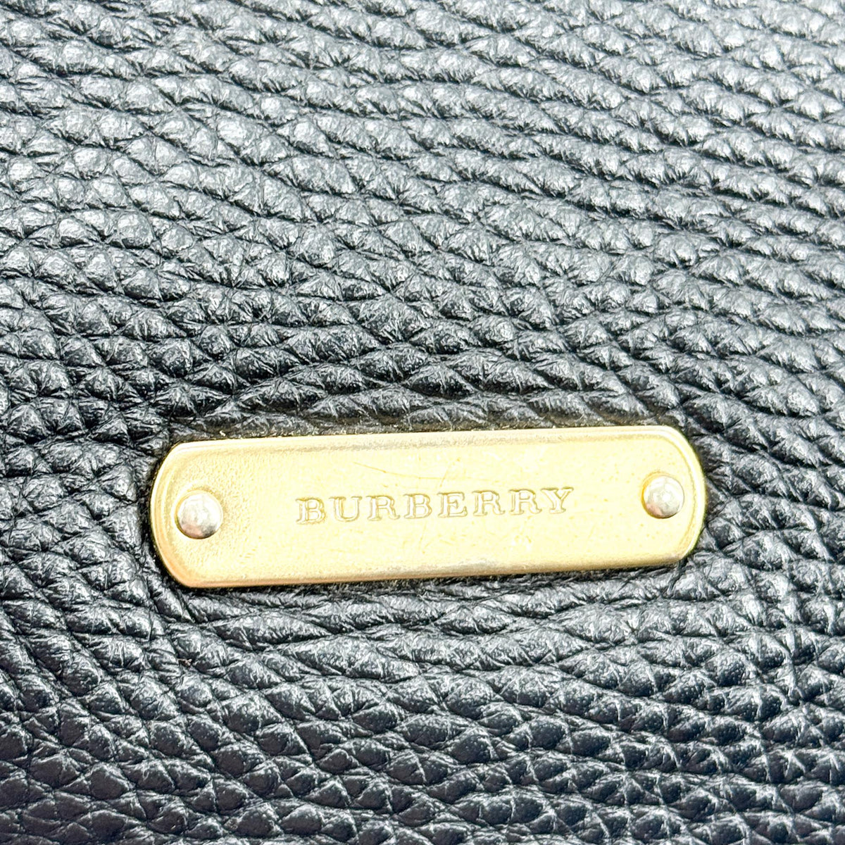 Burberry Bridle Salisbury Leather, Black, Leather, Tote Bag