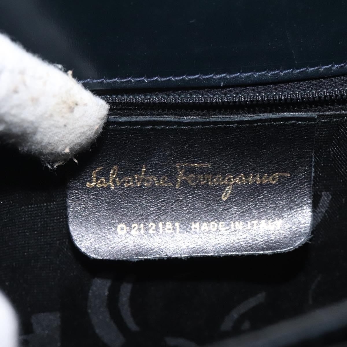 Salvatore Ferragamo Convertible Top Handle Leather, Black, Leather, Handbag