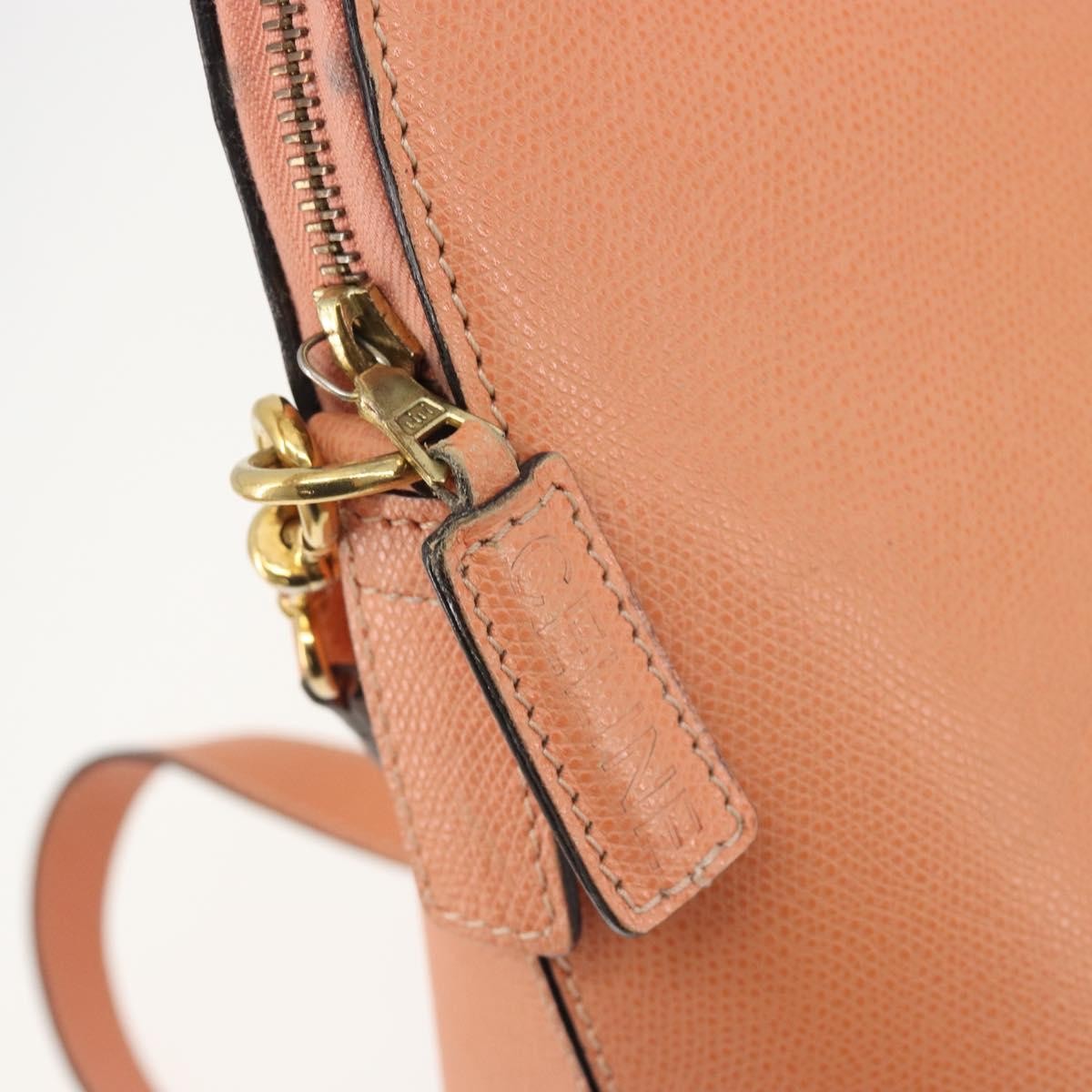 Celine Vintage Convertible Bowler Leather, Orange, Leather, Handbag