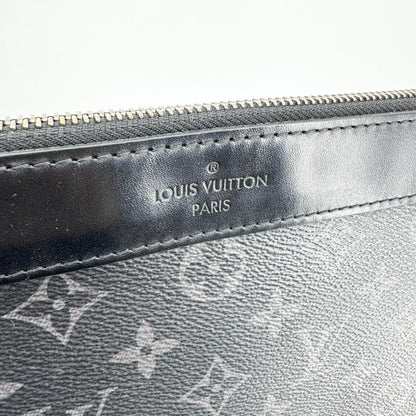 Louis Vuitton Discovery Pochette Monogram Eclipse Canvas, Black, Canvas, Clutch