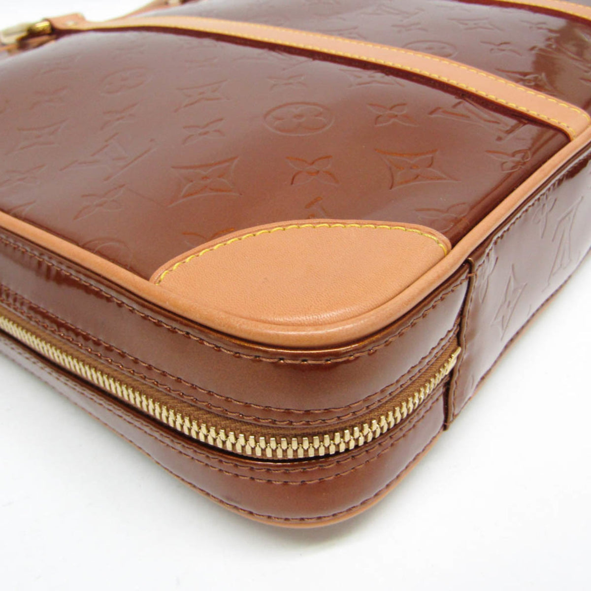 Louis Vuitton Vandam Monogram Vernis, Brown, Patent Leather, Handbag