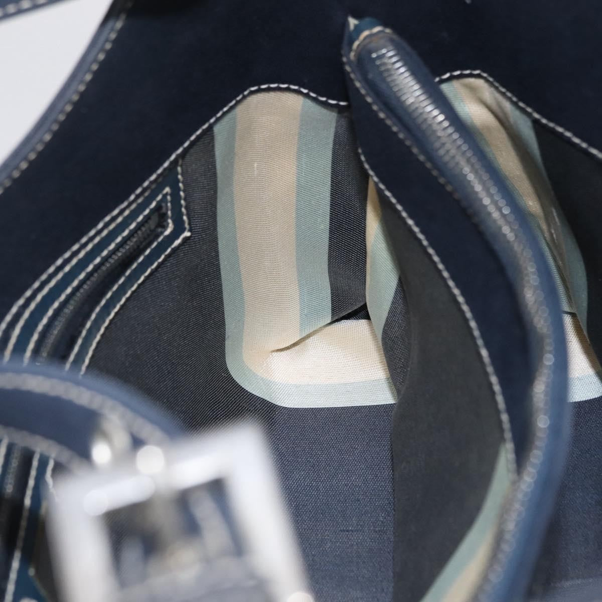 Fendi Baguette Canvas, Navy, Canvas, Handbag