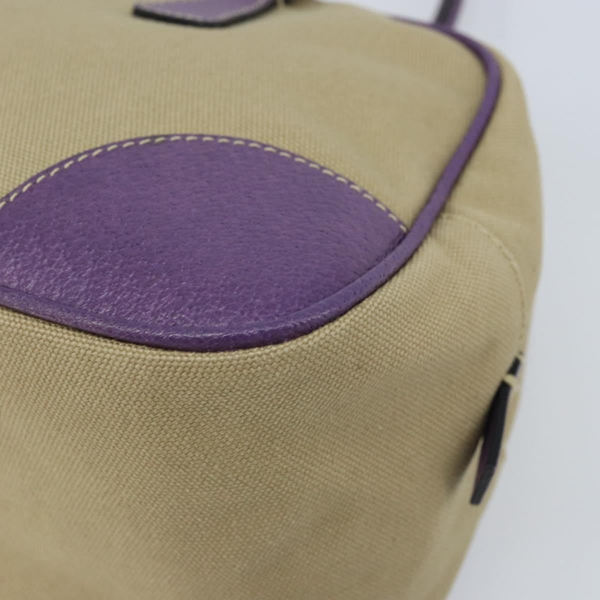 Prada Bowler Canvas with Leather, Beige, Canvas, Shoulder Bag