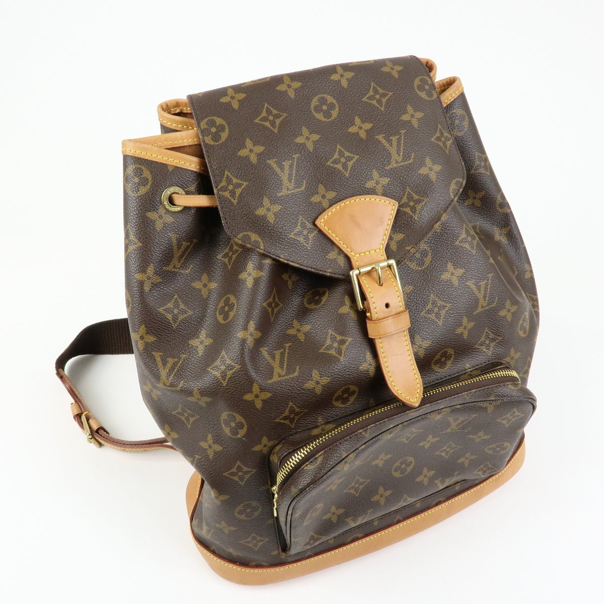 Louis Vuitton Vintage Montsouris Monogram Canvas, Brown, Canvas, Backpack