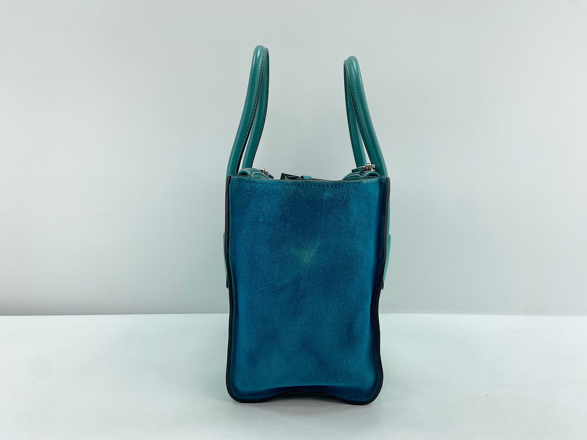 Prada glace twin pocket small glace twin pocket, Green, Leather, Tote Bag